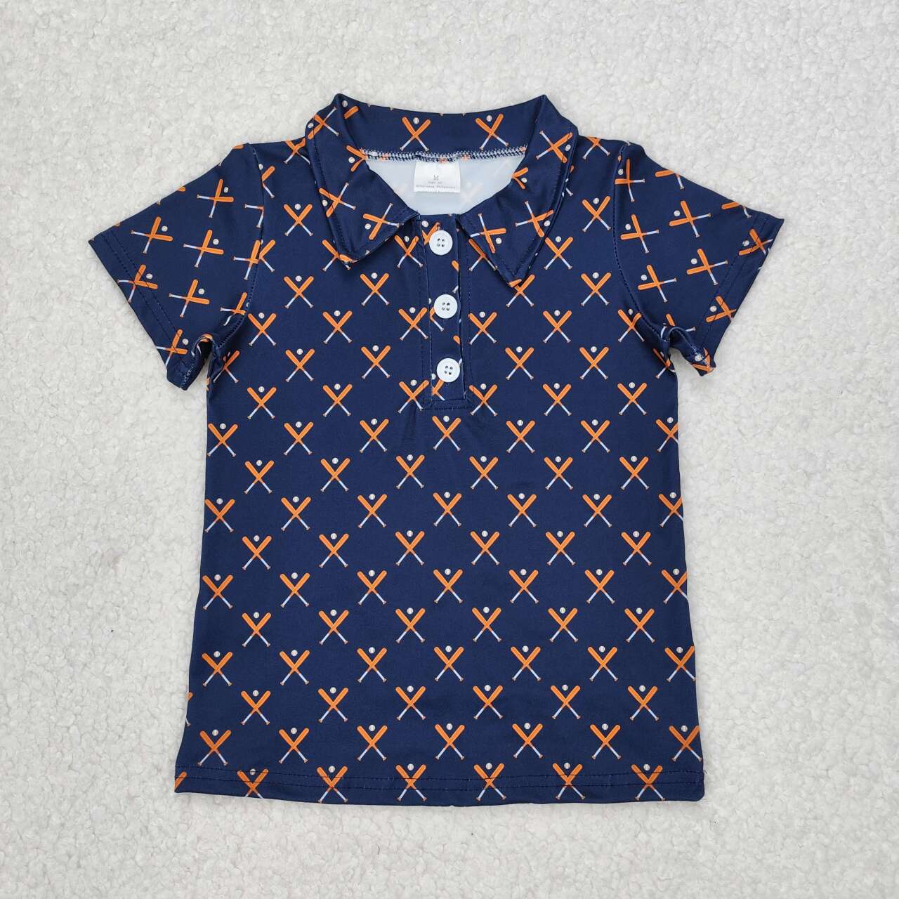 baseball With Button Boy Shirt