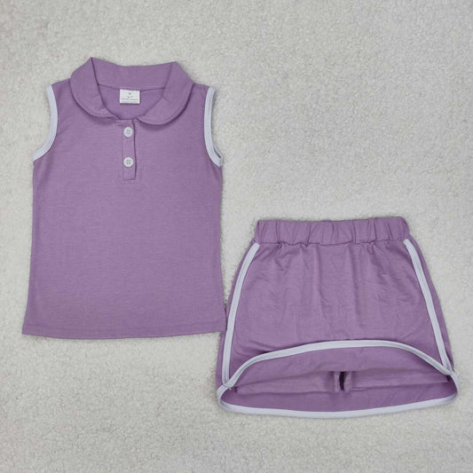 purple sleeveless Summer Set