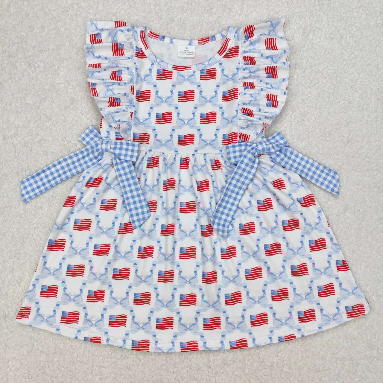 july of 4th flag print Girls dress