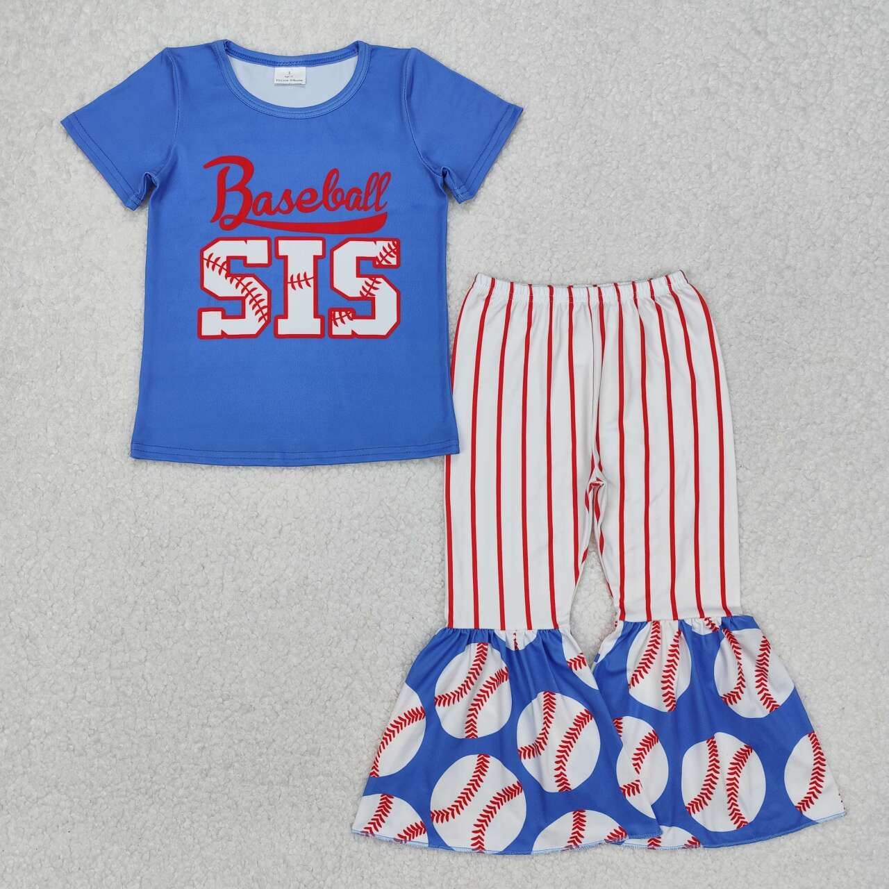 Baseball SIS Bell Pants Summer Set