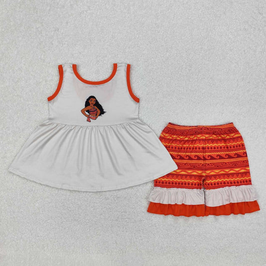 cartoon sleeveless Girls Set