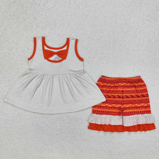 cartoon sleeveless Girls Set