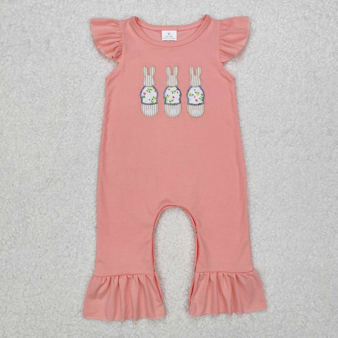 Easter Bunny embroidery Baby Romper