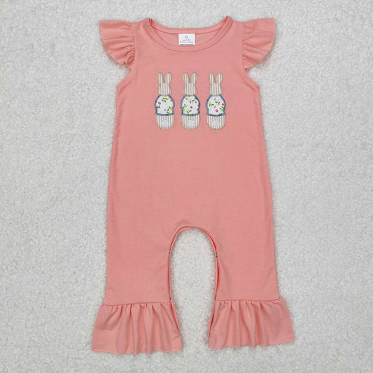 Easter Bunny embroidery Baby Romper