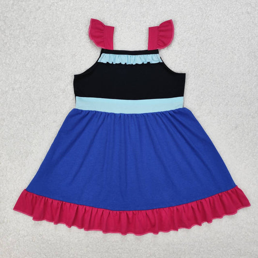 Blue flutter Girls dress