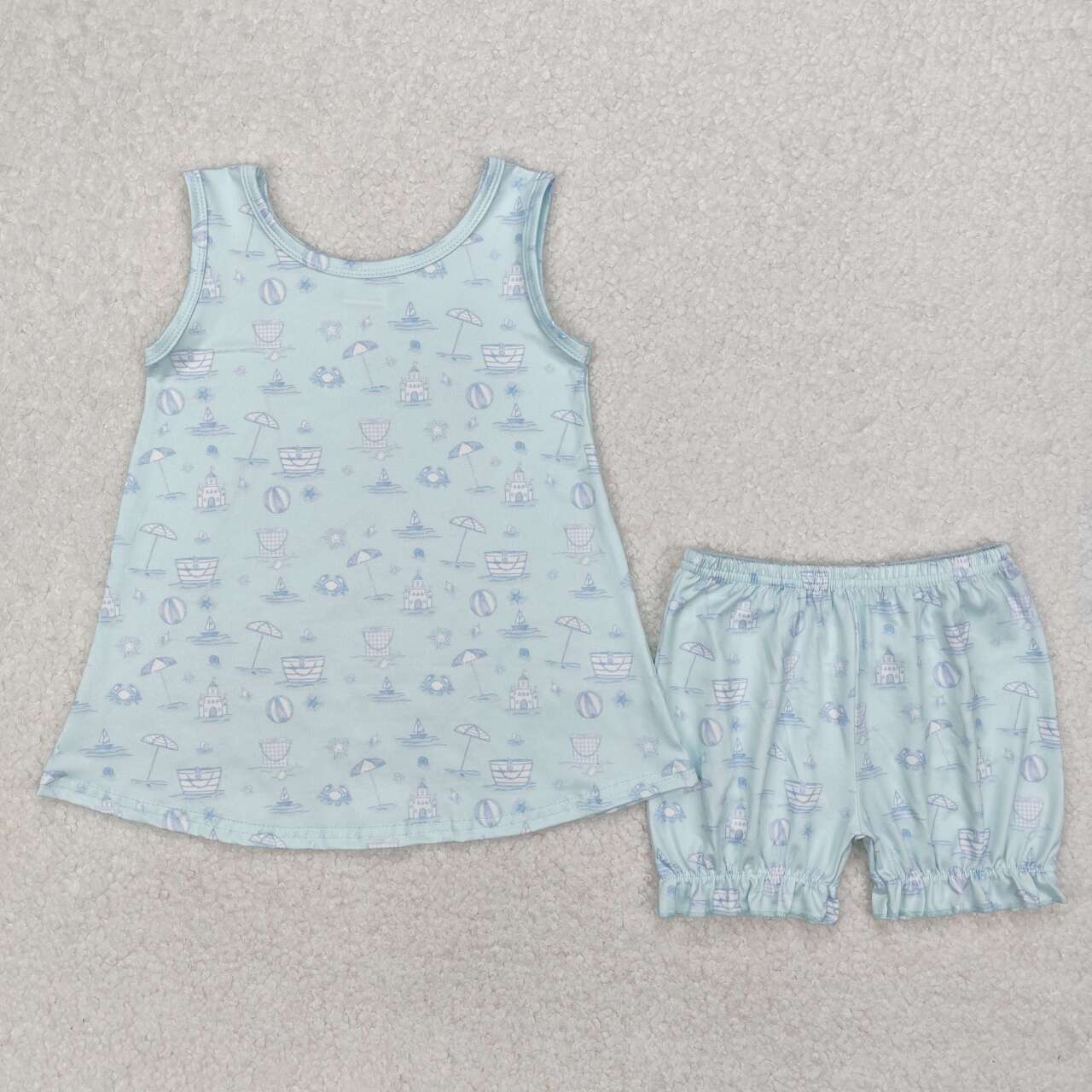 Sailboat sleeveless Girls Set