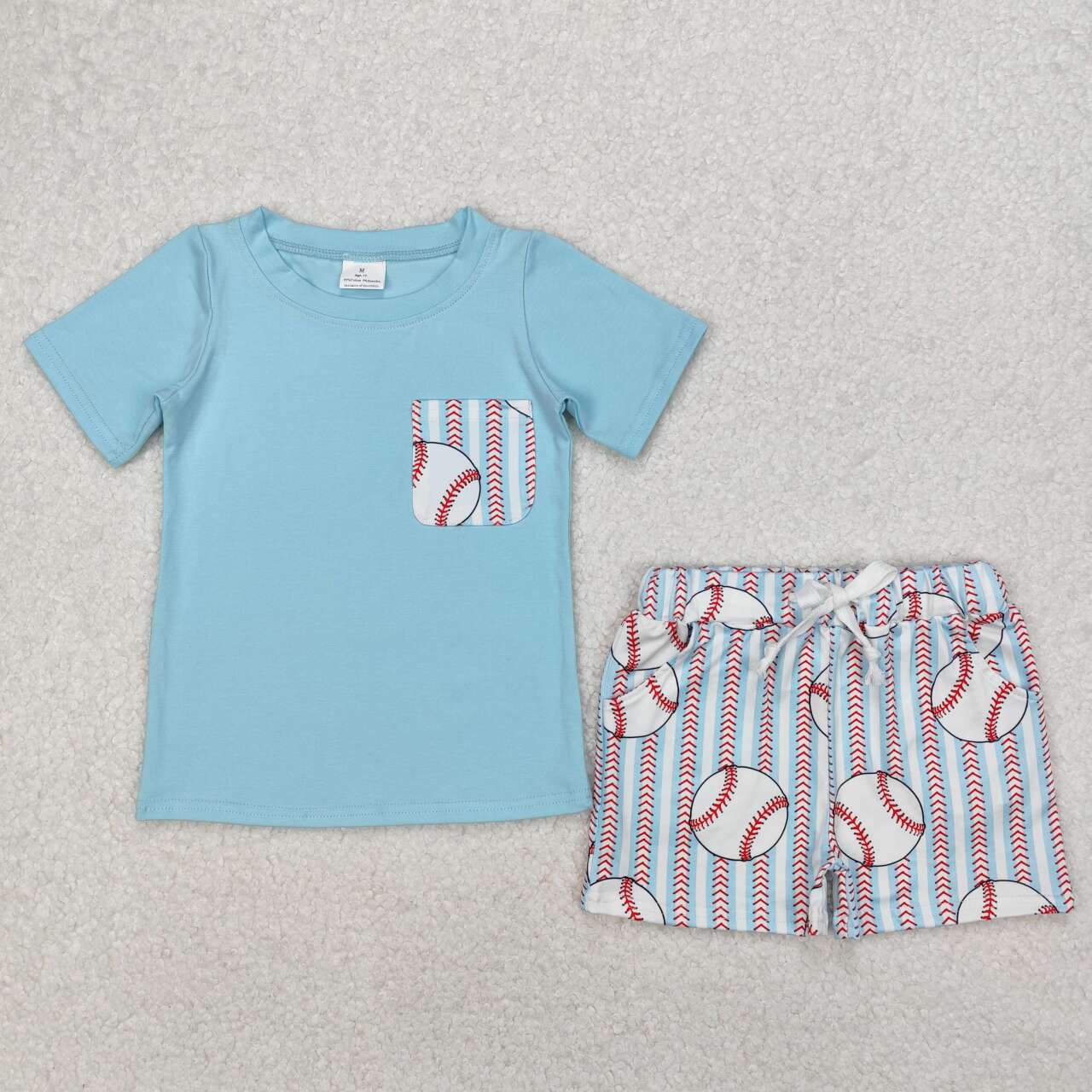 Baseball Print Short sleeve Boy Set