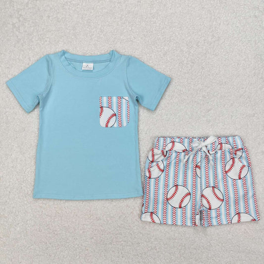 Baseball Print Short sleeve Boy Set