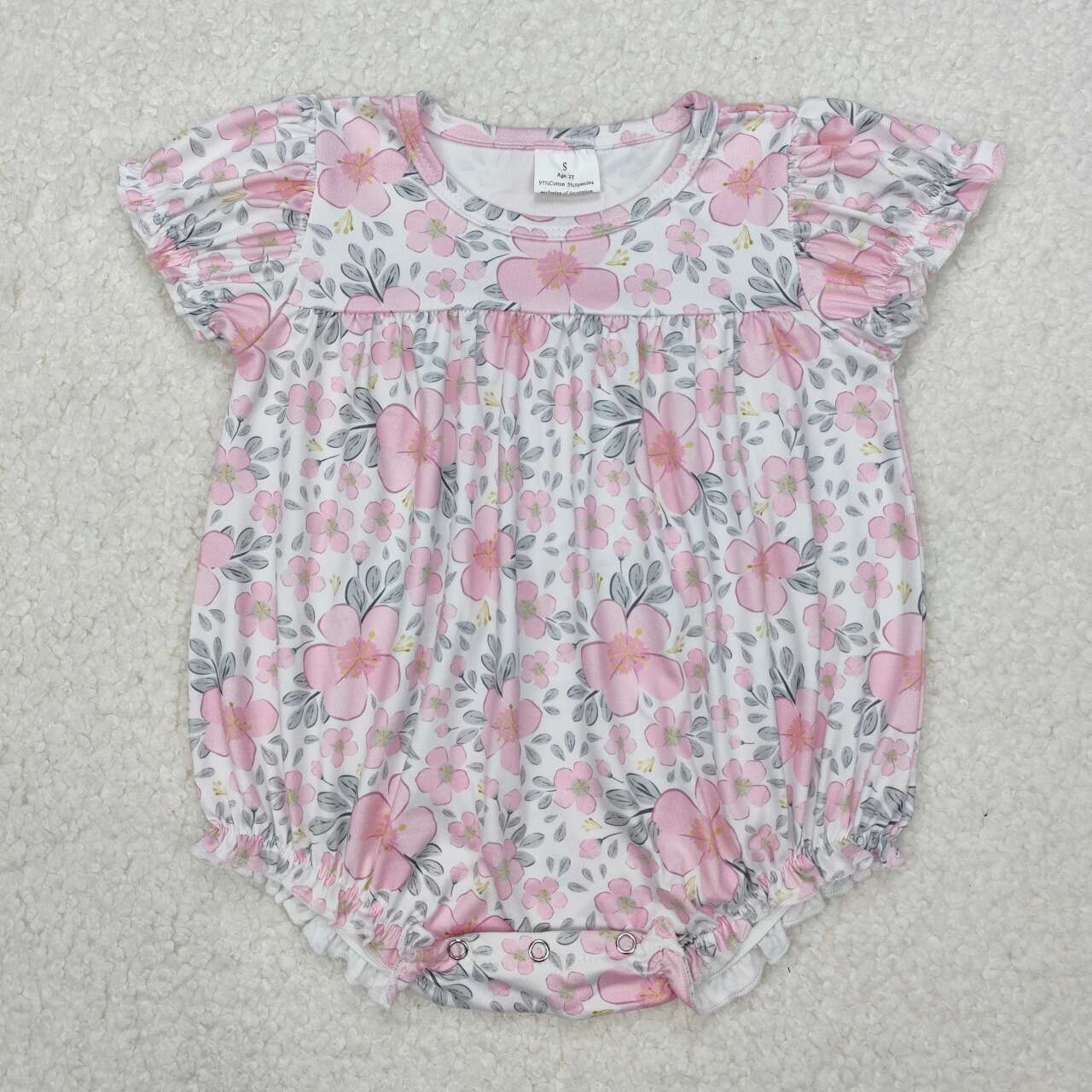 Pink floral Print Baby Romper