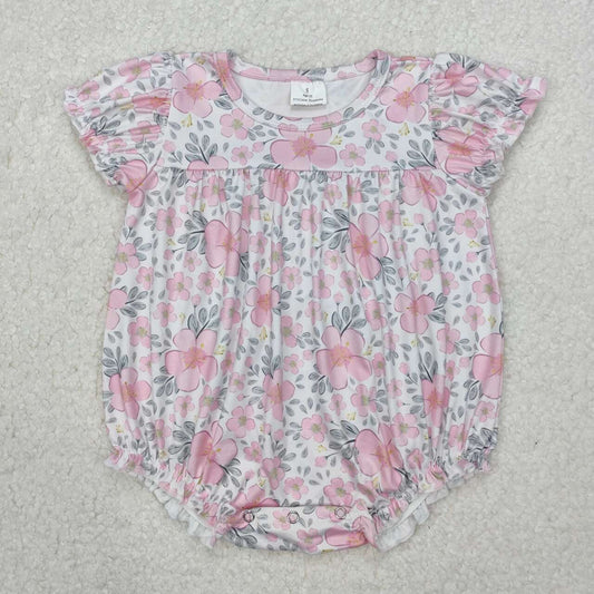 Pink floral Print Baby Romper
