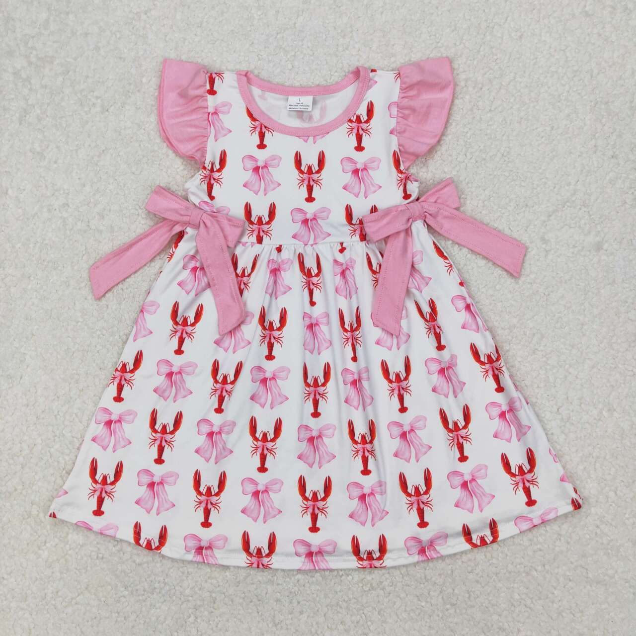 Lobster Bow print Girls dress