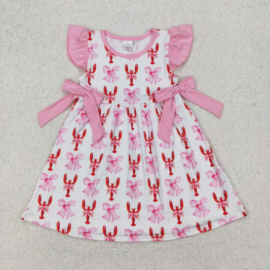 Lobster Bow print Girls dress
