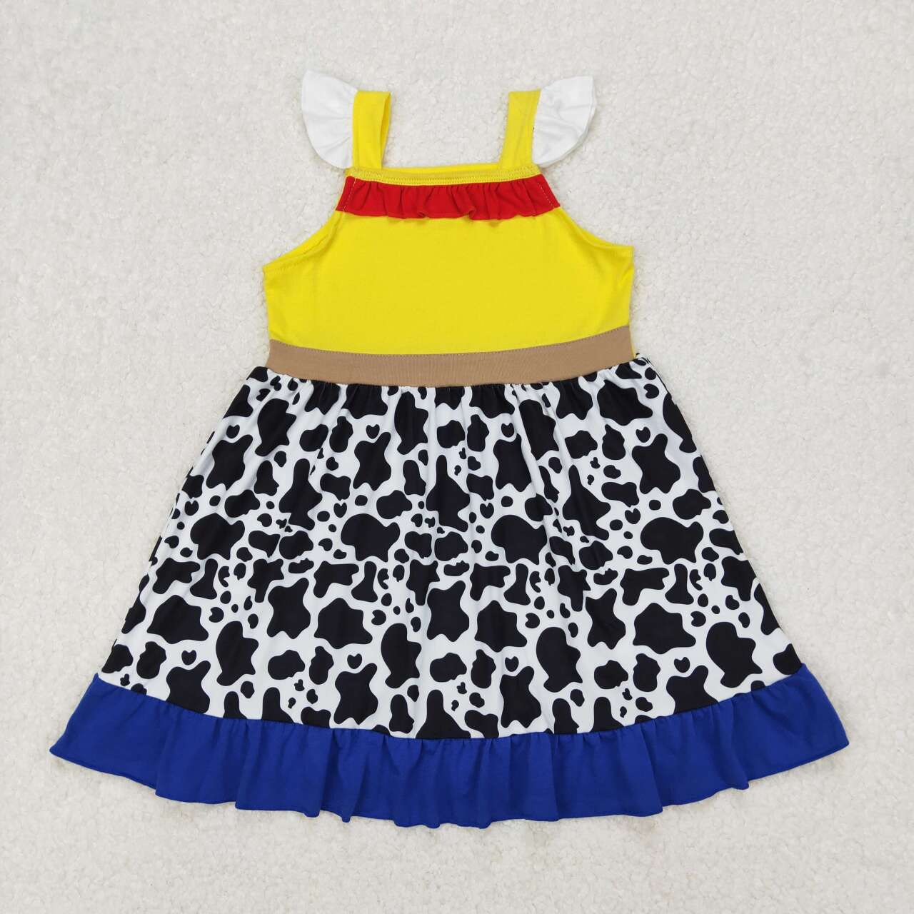 Cow flutter Girls dress