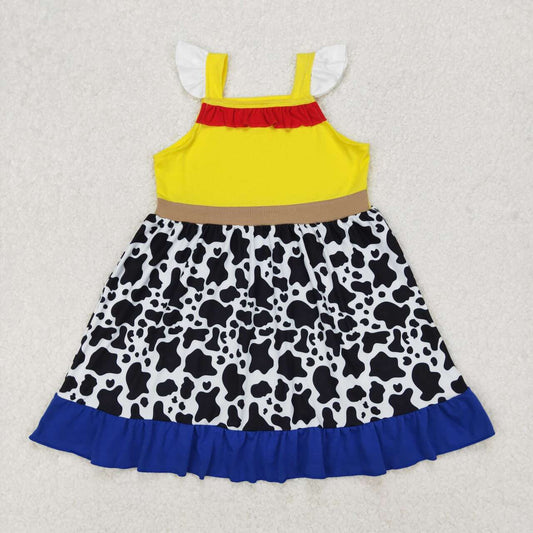 Cow flutter Girls dress