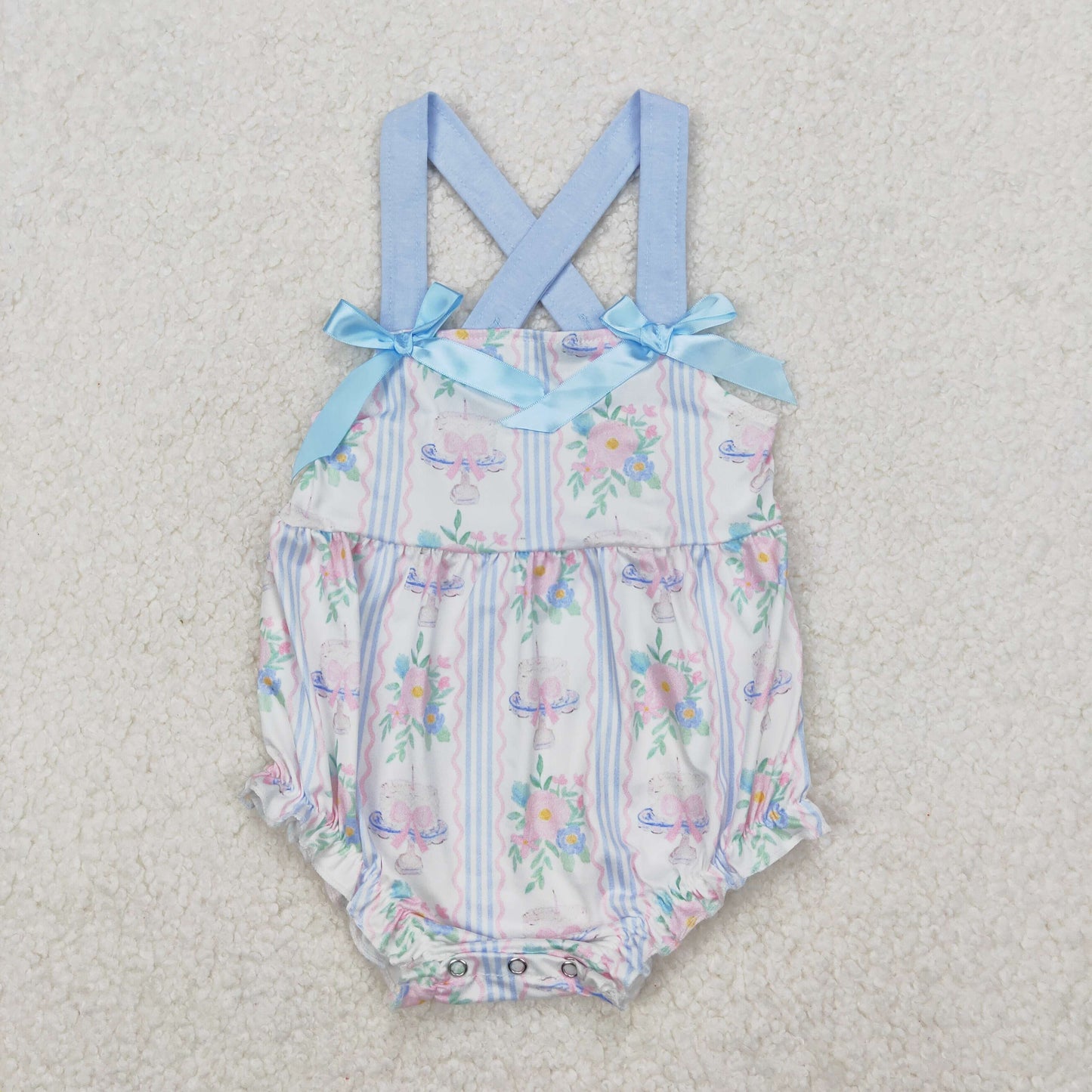 Bow Print Baby Romper