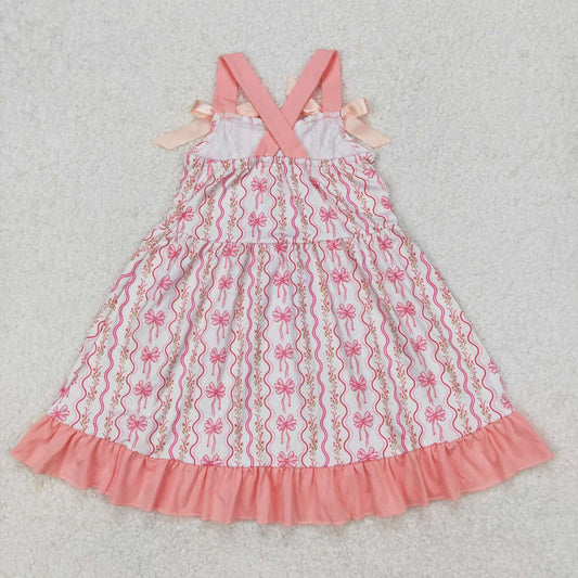floral Bow print Girls dress
