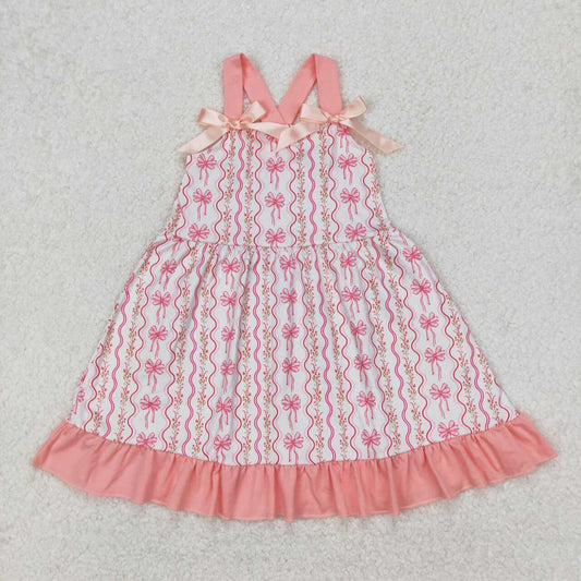 floral Bow print Girls dress