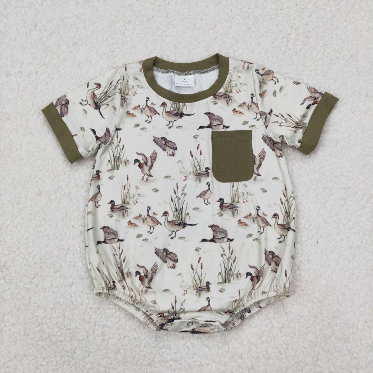 Duck Print Baby Romper