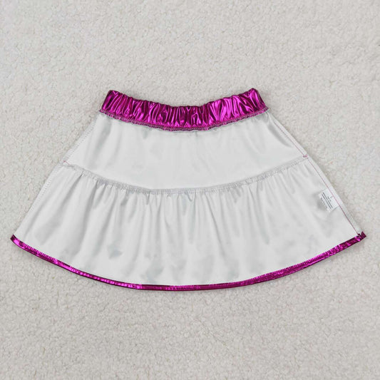 purple Leather Girls Short