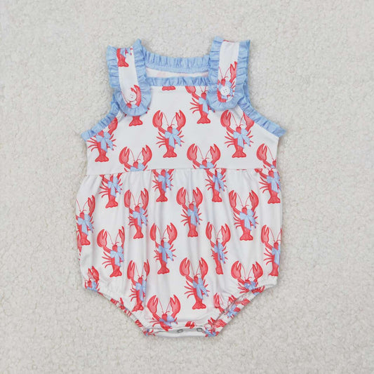 lobster Print Baby Romper