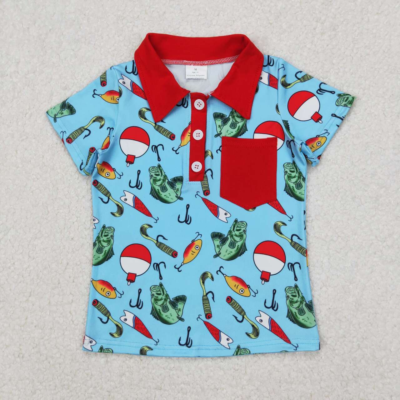 go fish Print Short Sleeve Shirt