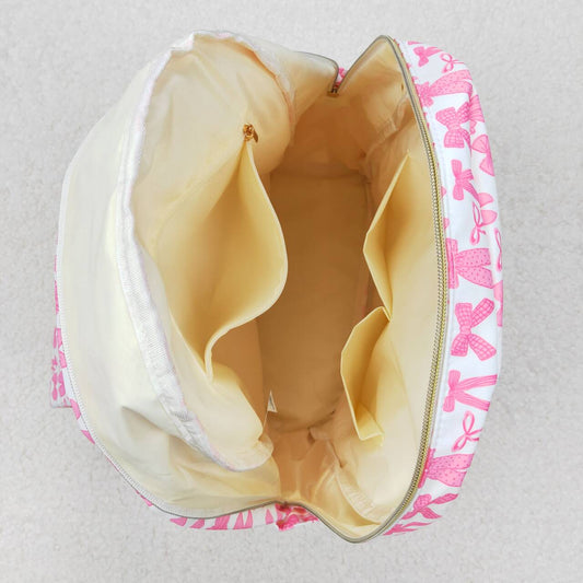 Pink Bow Print BACKPACK