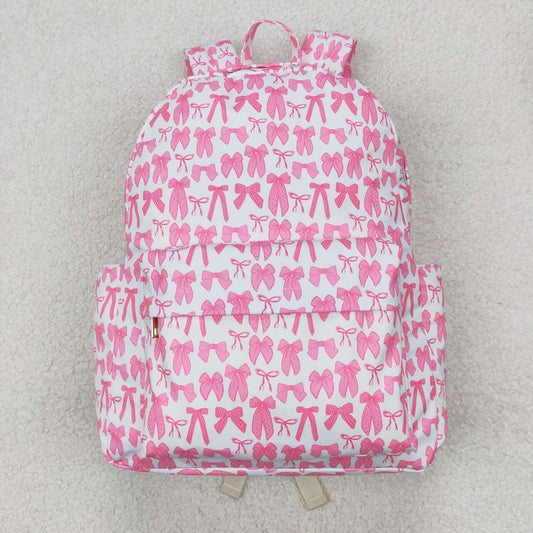 Pink Bow Print BACKPACK