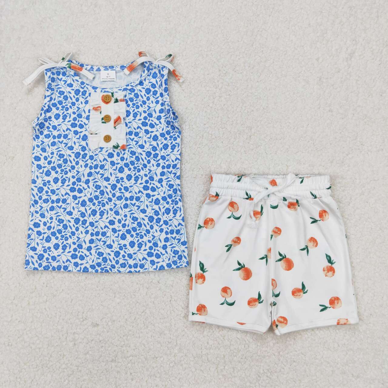 Blue floral Summer Girls Suit