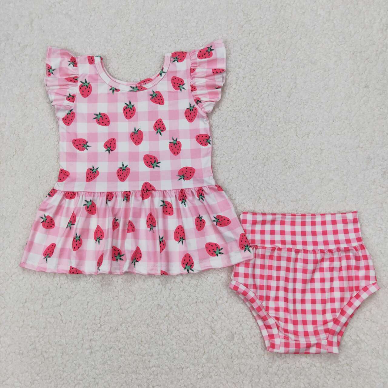 pink strawberry Girls ‘s bummie outfit