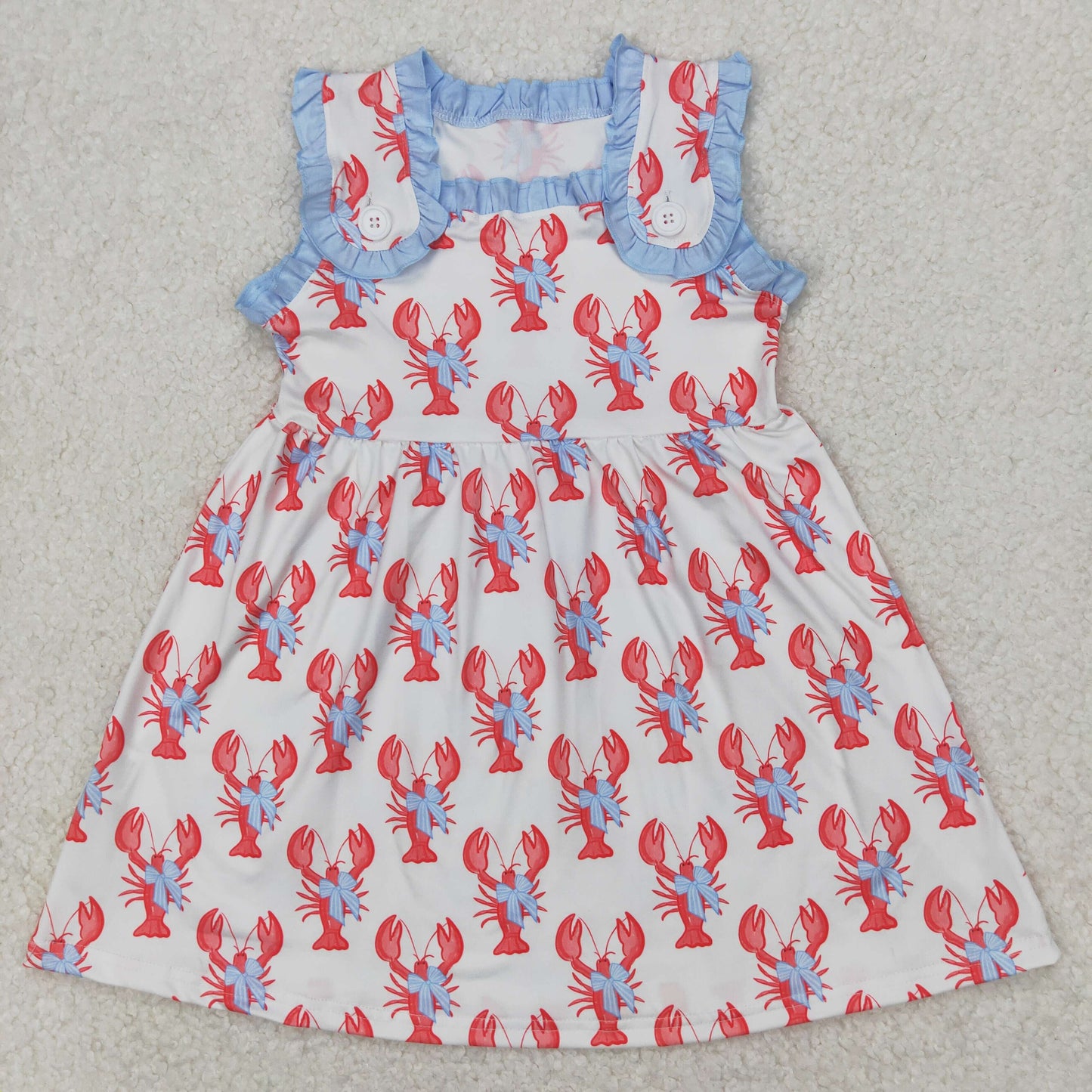 lobster print Short Girls Dress
