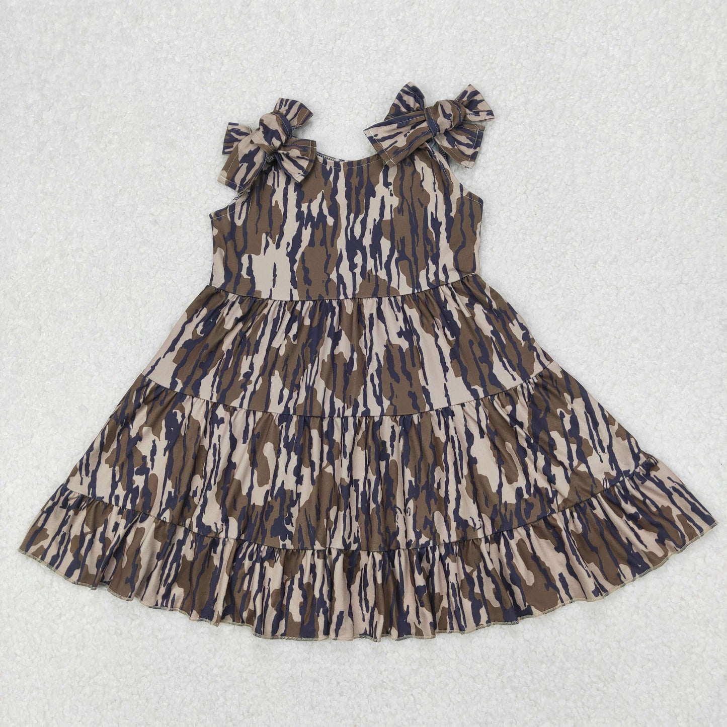 camo tier print Short Girls Dress