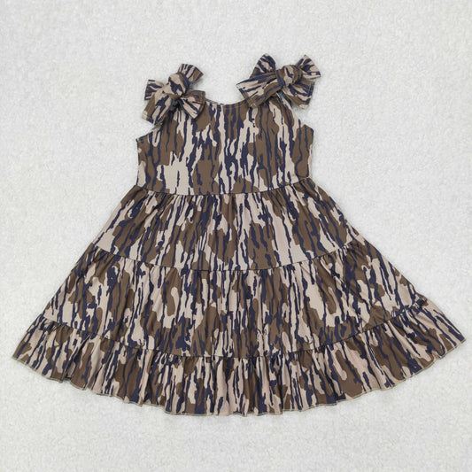 camo tier print Short Girls Dress