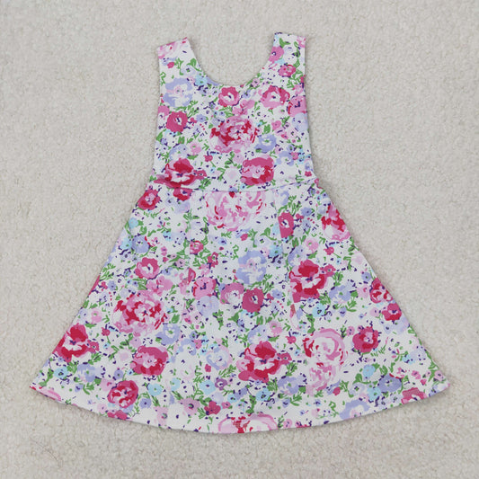 athletic floral sleeveless girls Dress