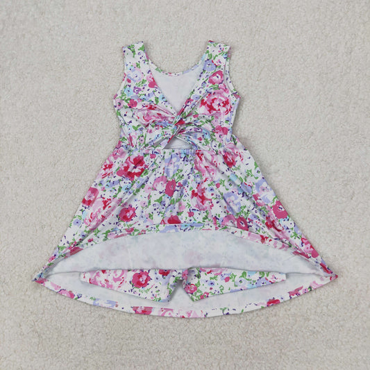 athletic floral sleeveless girls Dress