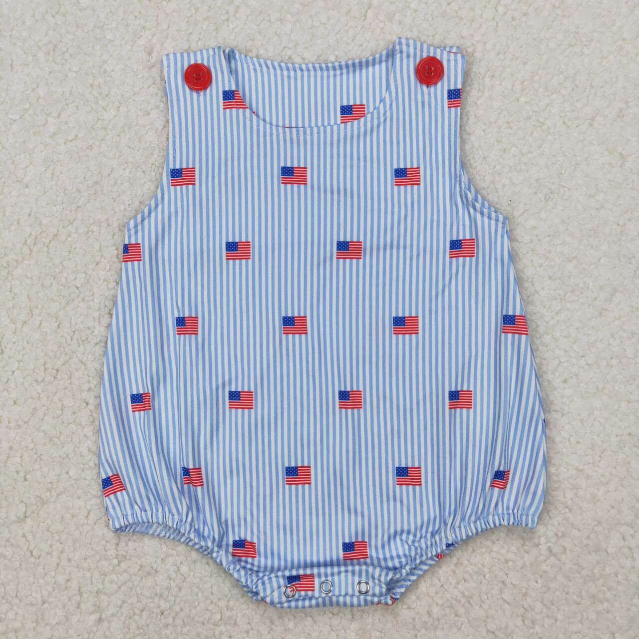 stripe flag Print Baby Romper