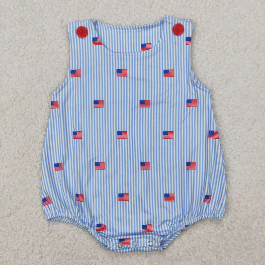 stripe flag Print Baby Romper