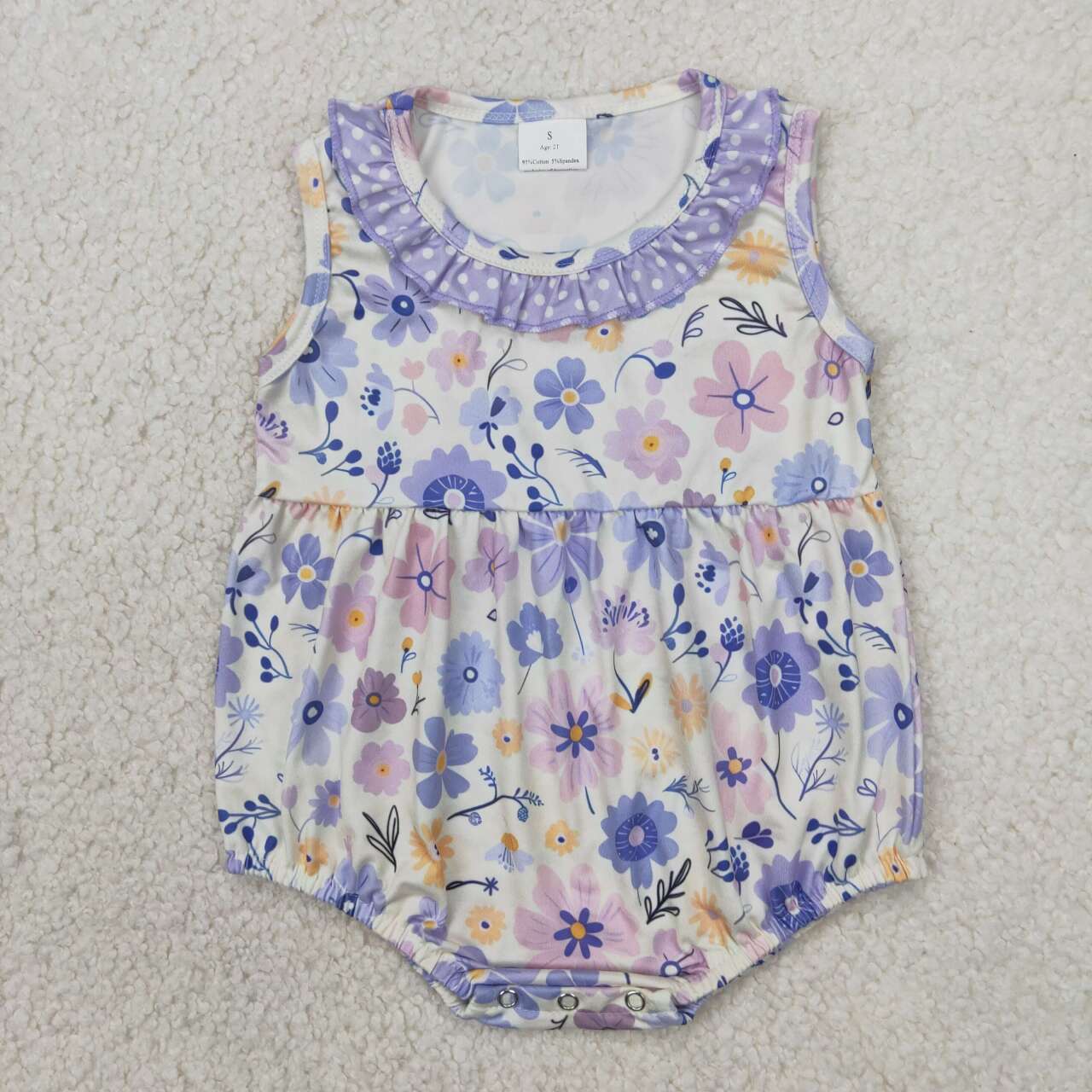 floral Pink Baby Romper