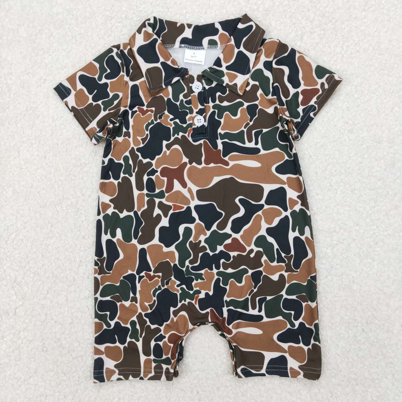 camo Pink Baby Romper