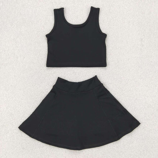 athletic Black sleeveless girls Dress