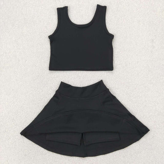 athletic Black sleeveless girls Dress