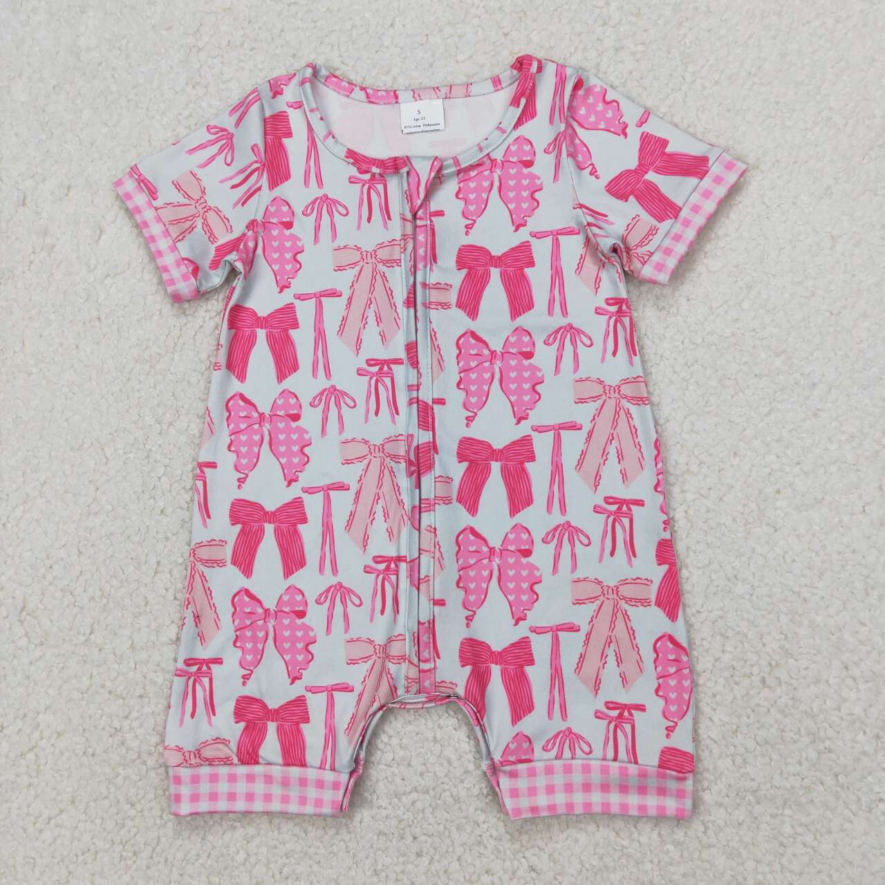 Pink with Zipper Baby Romper