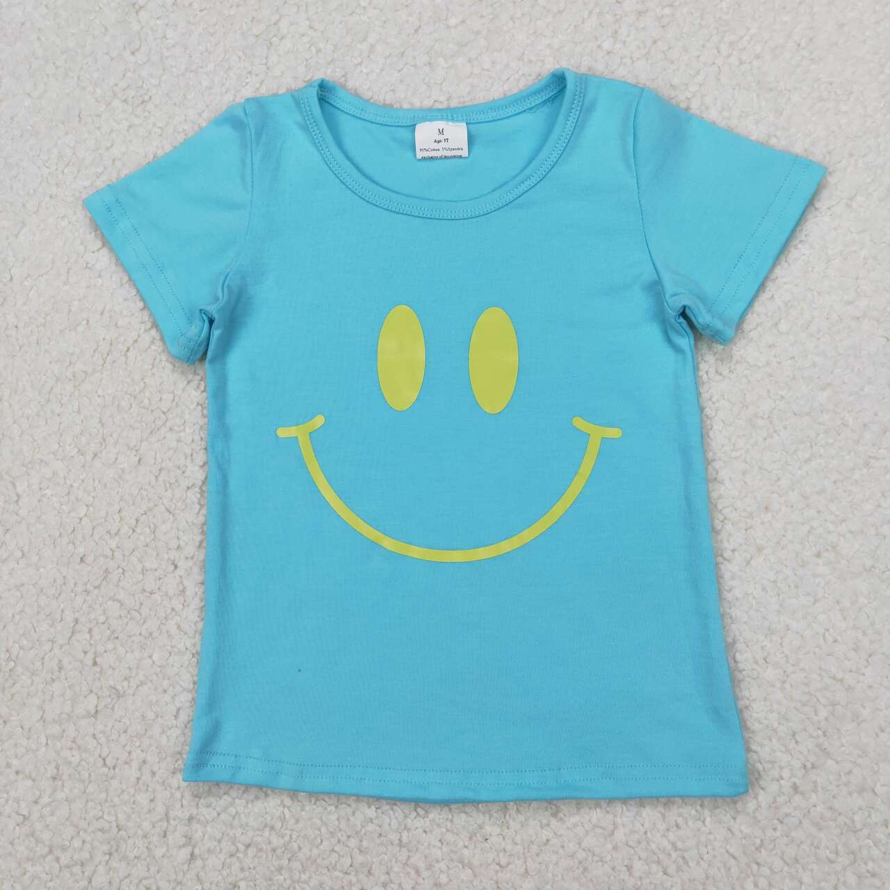 Blue smile short sleeve Shirt