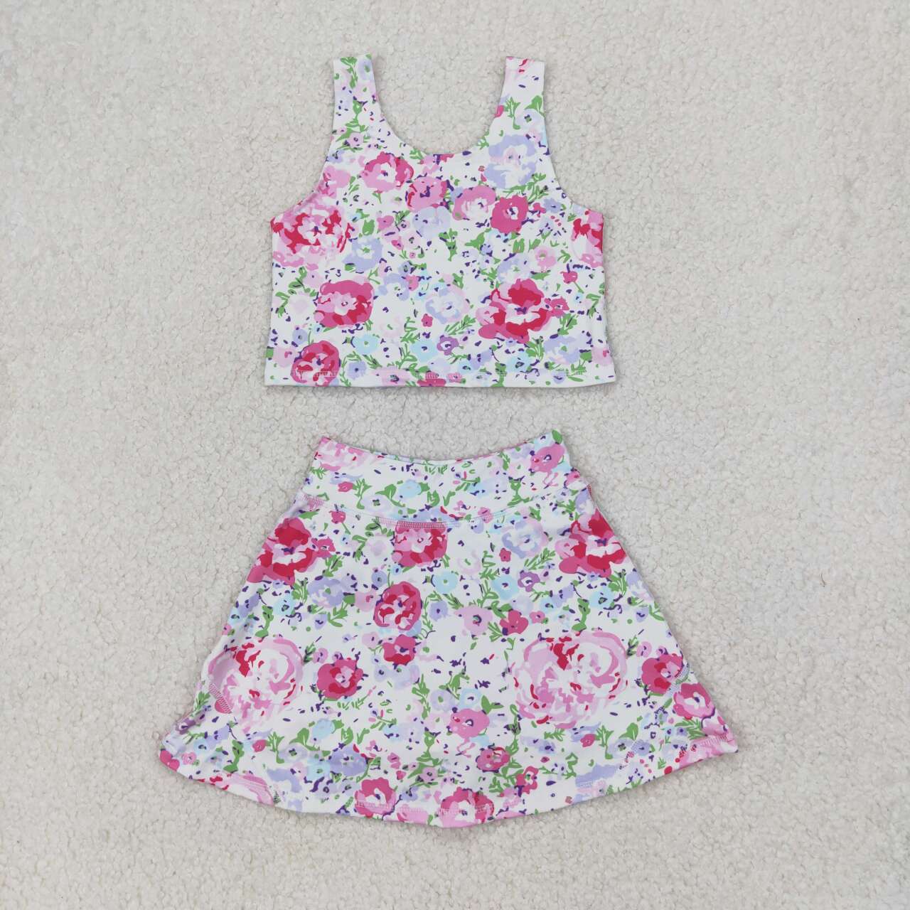 athletic floral sleeveless girls Dress