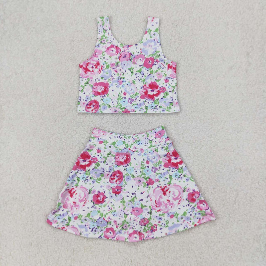 athletic floral sleeveless girls Dress