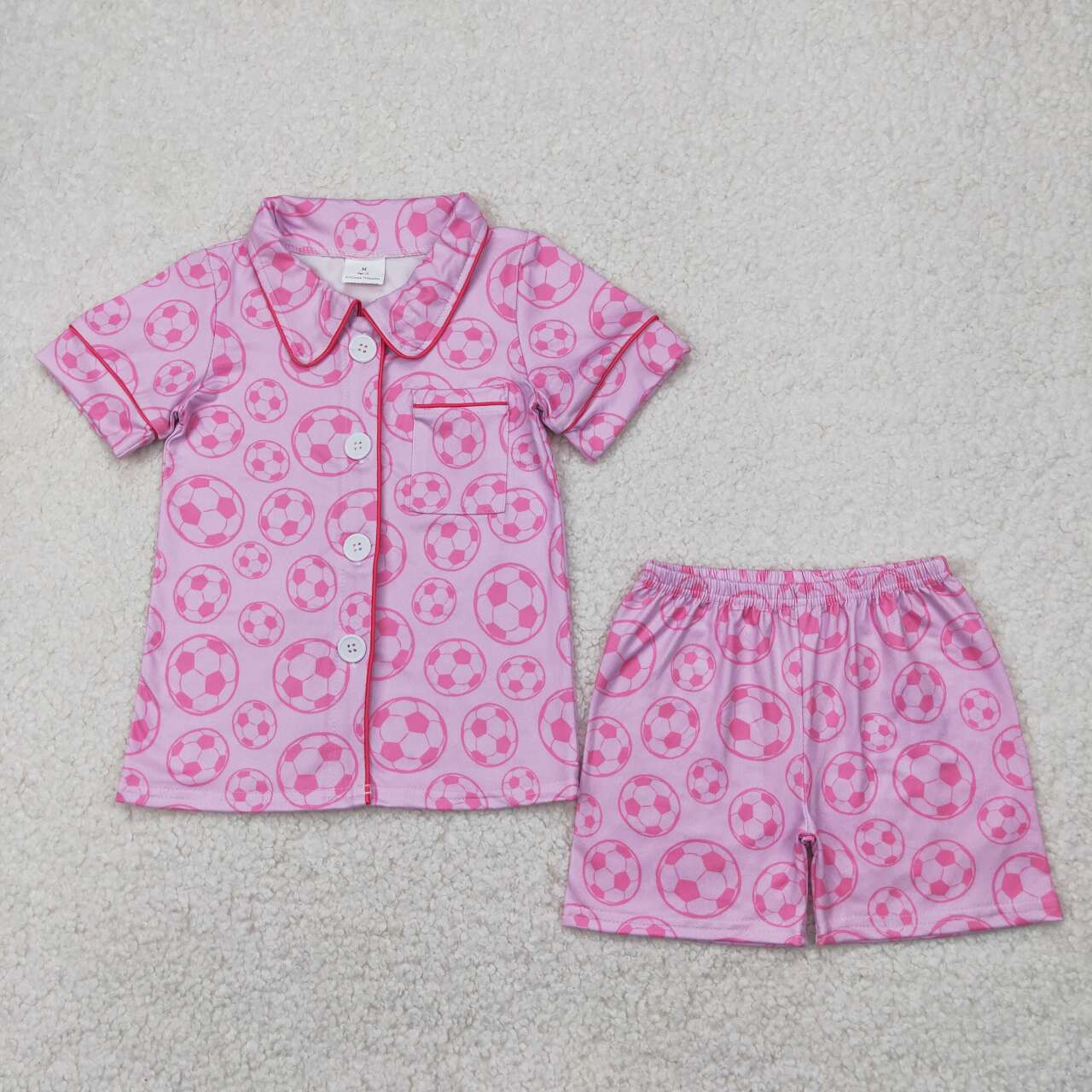 hot Pink Smile Button Pajamas