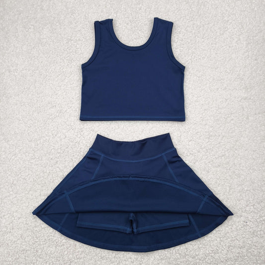 athletic Navy sleeveless girls Dress