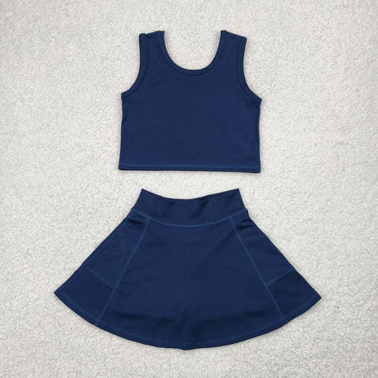 athletic Navy sleeveless girls Dress