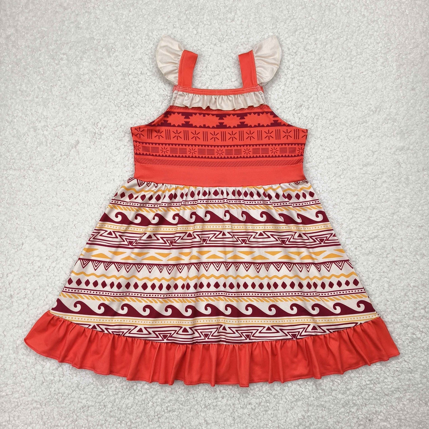 Orange flutter Girls dress