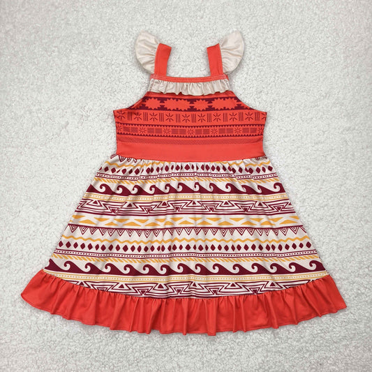 Orange flutter Girls dress