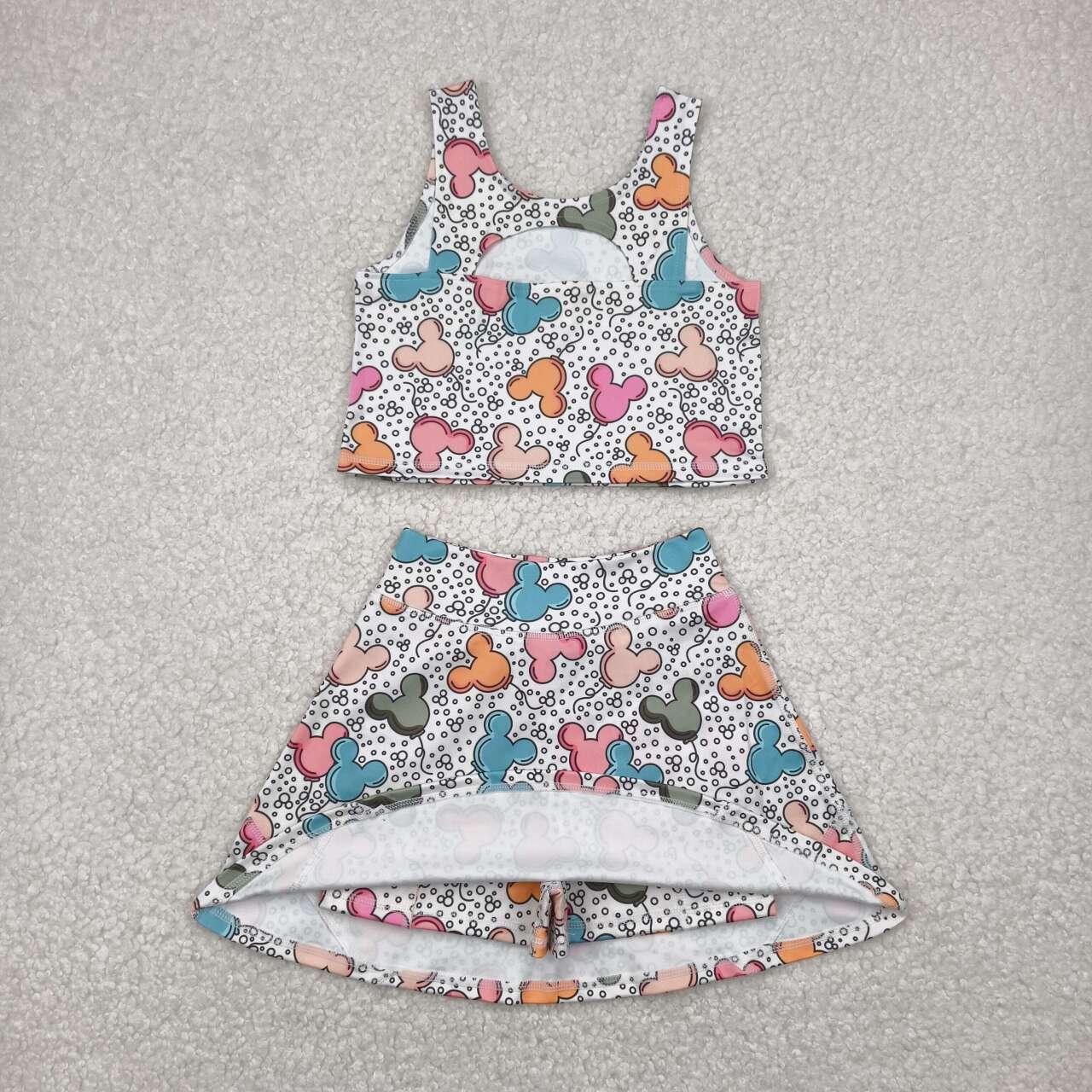 athletic Leopard Cartoon sleeveless girls Dress